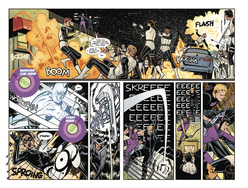 Illustration for article titled Kate and Clint fight for their lives in this Hawkeye #16 exclusive